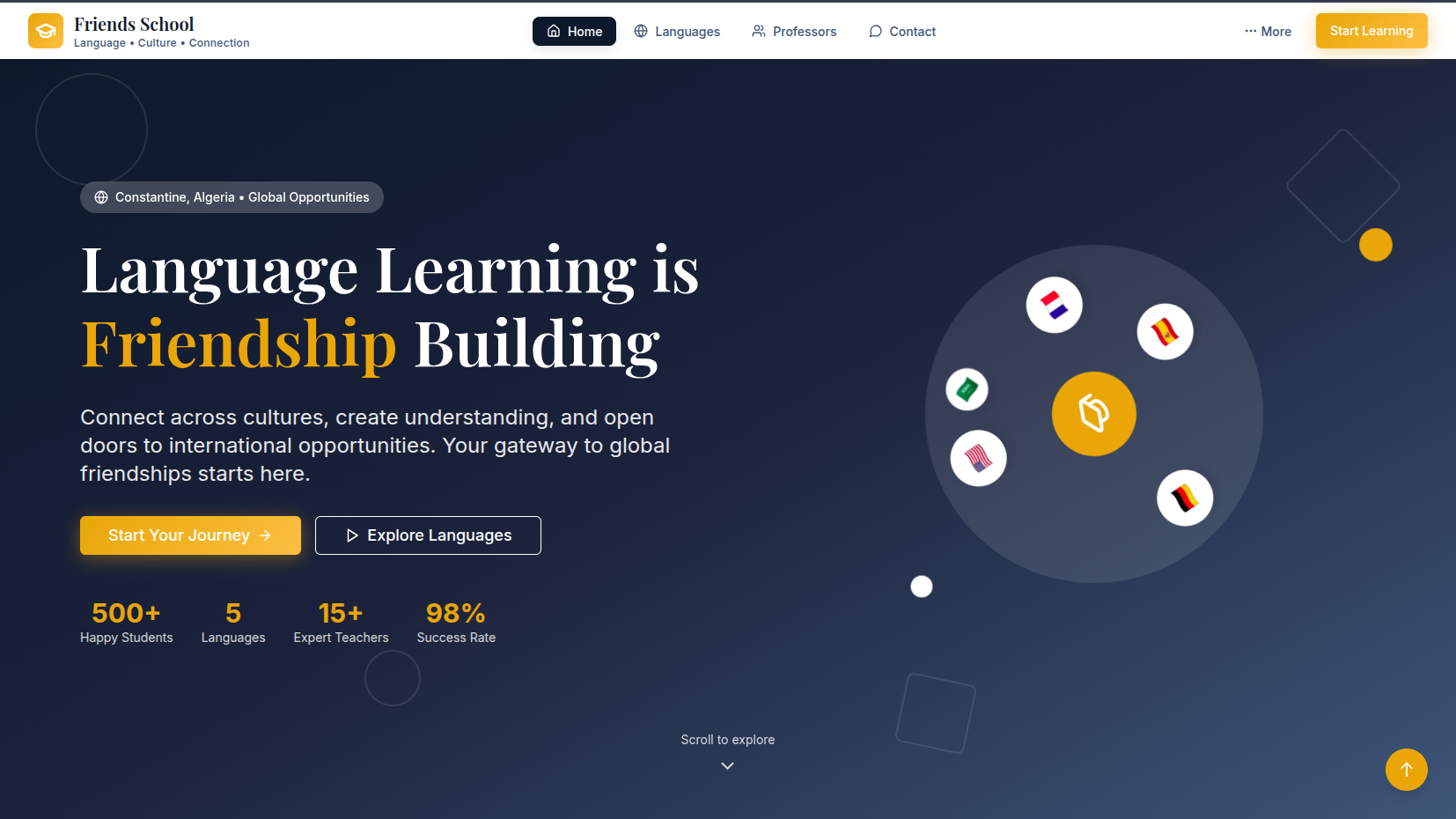 Friends School dashboard